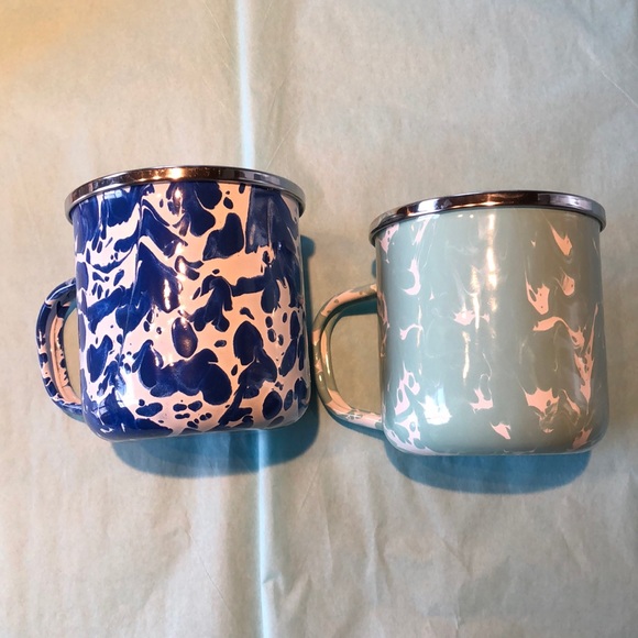 Target Threshold porcelain enamel swirl mugs